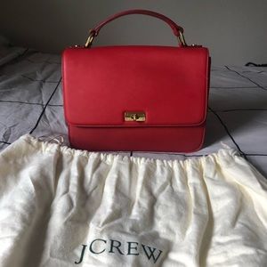 J Crew Red Edie Purse